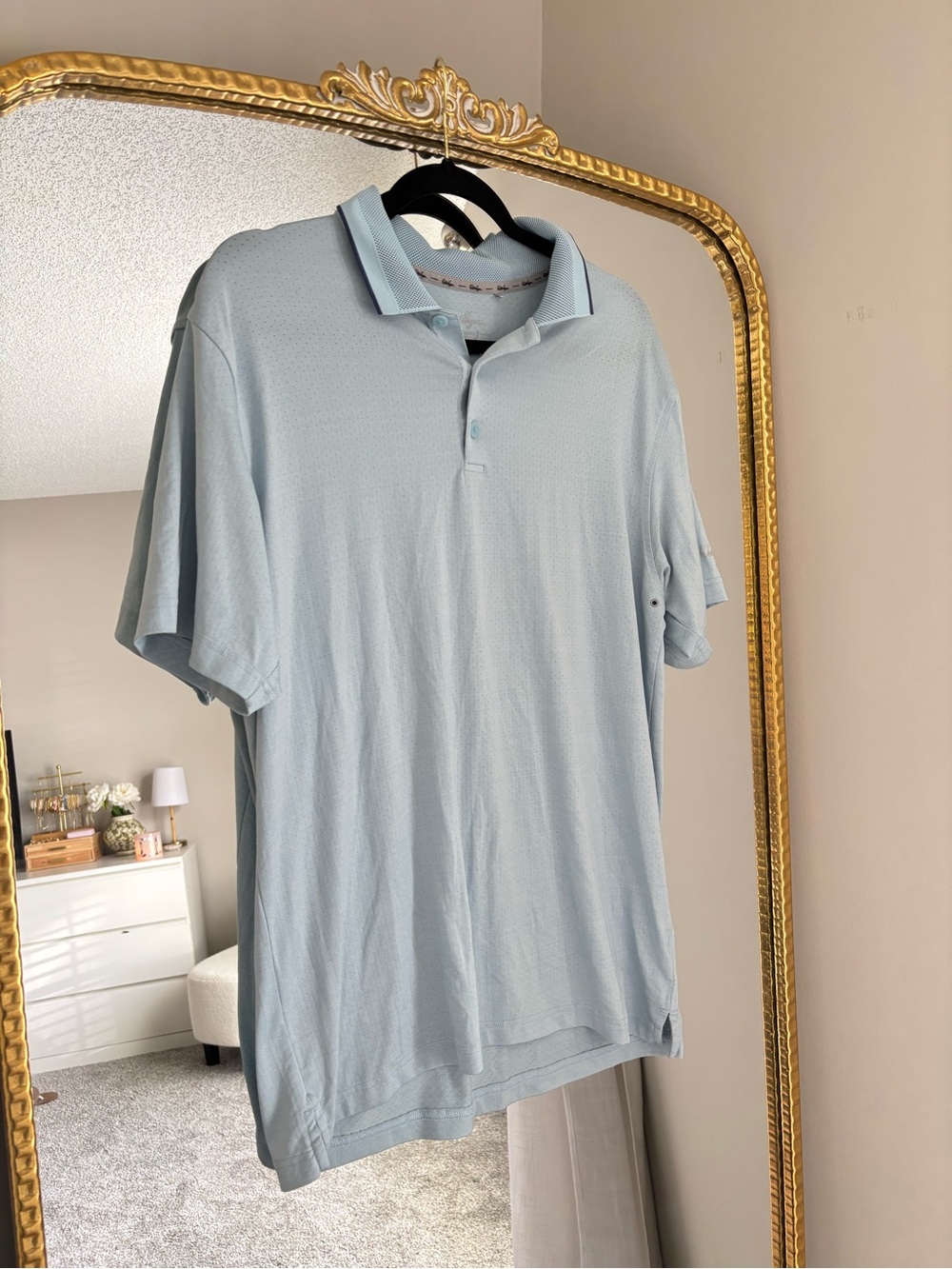 Walter Hagen Men's Light Blue Polo Shirt - Classic Short Sleeve